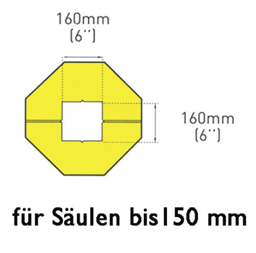 Säulenschutzsystem 'Cord', LLDPE, für viereckige Säulen und Stahlträger, Säulenmaßen 100-300 mm