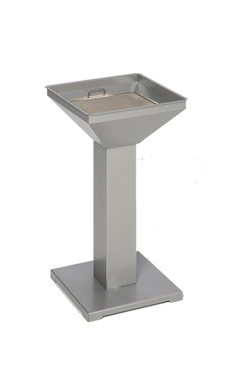 Standascher 'Cubo Hector' aus Stahl, mit schwerer Fußplatte