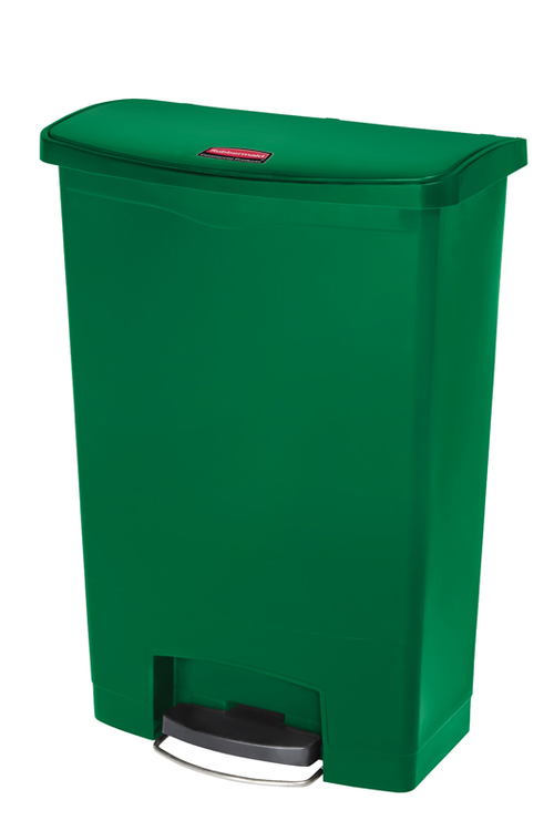 Modellbeispiel: Abfallbehälter -Slim Jim Step-On- Rubbermaid 90 Liter mit Fußpedal, grün (Art. 39039)