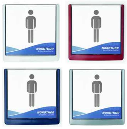 Anwendungsbeispiele: T&uuml;rschild -Clicksign-, verschiedene Farben (Art. ci4862)