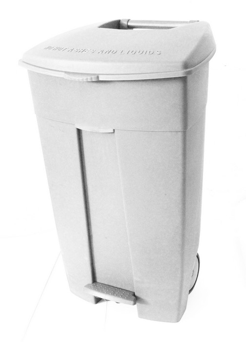 Modellbeispiel: Abfallbehälter -Pro 14- weißer Korpus mit weißem Deckel  (Art. 35669)