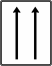 Verkehrszeichen 521-30 StVO, Fahrstreifentafel ohne Gegenverkehr