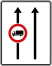 Verkehrszeichen 524-30 StVO, Fahrstreifentafel