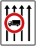Verkehrszeichen 524-32 StVO, Fahrstreifentafel