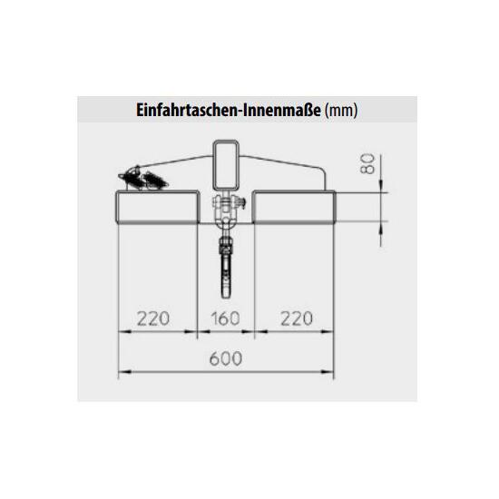 Lastarm 'Typ LA' aus Stahl, starre Ausführung