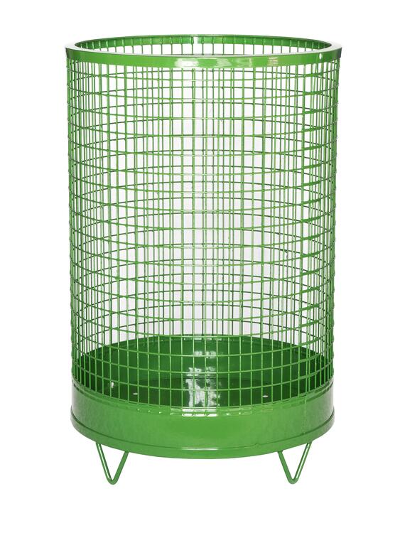 Abfallbehälter 'Nr. 6' 75 Liter aus Drahtgitter mit Stahlblechboden