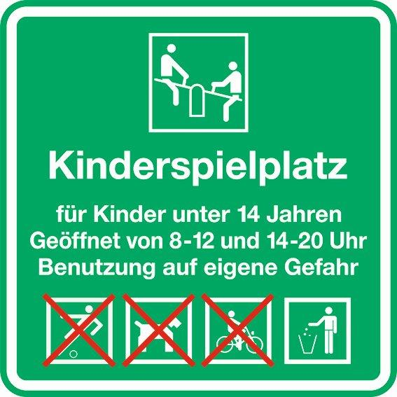 Kinder- und Spielplatzschild -Kinderspielplatz-, 600 x 600 mm