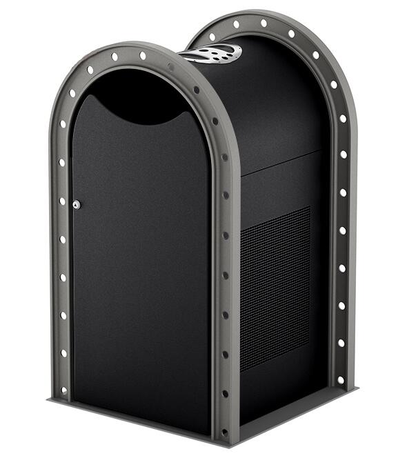 Modellbeispiel: Abfallbehälter -City 350- tiefschwarz/graualuminium (Art. 36661-14)