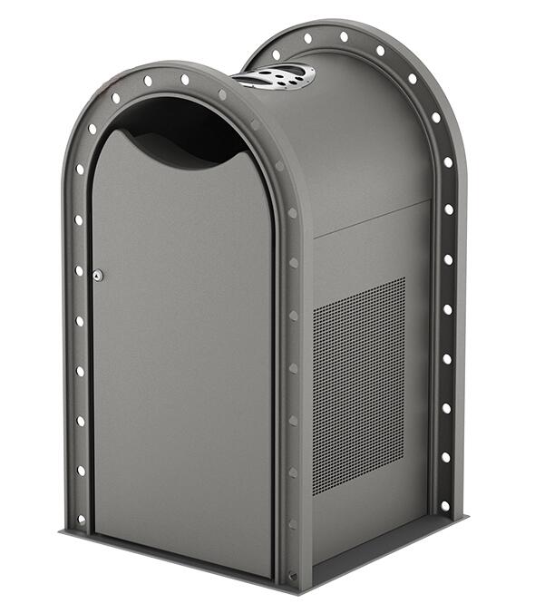 Modellbeispiel: Abfallbehälter -City 350- graualuminium (Art. 36663-14)