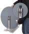 Schilderhalter für Flachform-Schilder, aus Aluminium - Anwendungsbeispiel mit Adpater: