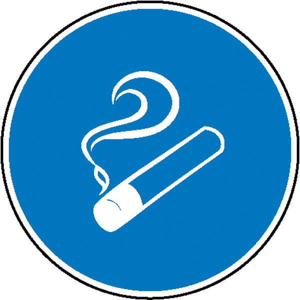Symbolschilder Raumkennzeichnung 10x10cm Rauchen gestattet 