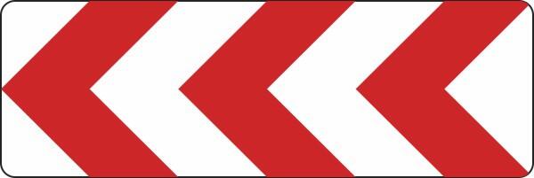 Verkehrszeichen 625-10 / 625-11 / 625-12 / 625-13 StVO, Richtungstafel in Kurven, linksweisend