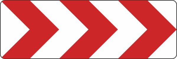 Verkehrszeichen 625-20/625-21/625-22/625-23 StVO, Richtungstafel in Kurven, rechtsweisend