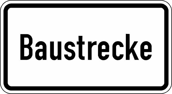 Verkehrszeichen 2134 StVO, Baustrecke