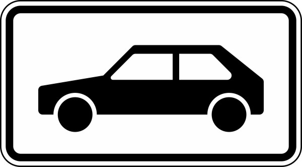 Verkehrszeichen 1010-58 StVO, Personenkraftwagen