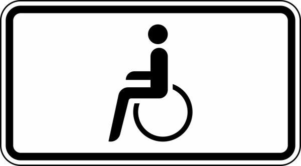 Verkehrszeichen 1044-10 StVO, Nur Schwerbehinderte mit außergewöhnlicher Gehbehinderung...