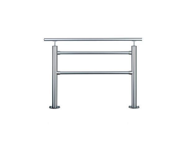 Modellbeispiel: Gel&auml;ndersystem aus Edelstahl zum Aufschrauben, mit Handlauf Art. - Nr. 13286