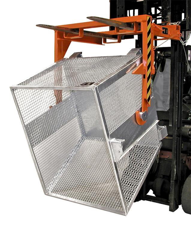 Traverse 'Typ BST', zur Entleerung der Stapelkipper und Gitterbehälter, mit Einfahrbügel