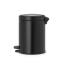 Modellbeispiel: Abfallbehälter -Iconic Step-, schwarz, matt, Seite (Art. 36464)