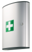 Verbandschrank -First Aid Box- aus Aluminium, mit Inhalt nach DIN 13157, 300 x 400 x 118 mm
