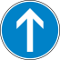 Verkehrszeichen 209-30 StVO, Vorgeschriebene Fahrtrichtung geradeaus