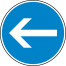 Verkehrszeichen 211-10 StVO, Vorgeschriebene Fahrtrichtung hier links