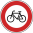 Verkehrszeichen 254 StVO, Verbot für Radverkehr