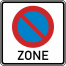 Verkehrszeichen 290.1 StVO, Beginn eines eingeschränkten Haltverbots für eine Zone