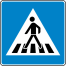 Verkehrszeichen 350-10 StVO, Fußgängerüberweg Aufstellung rechts