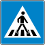Verkehrszeichen 350-20 StVO, Fußgängerüberweg Aufstellung links