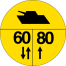 Verkehrszeichen Br. 1 StVO, Militärische Tragfähigkeitszeichen an Brücken (Nato-Brückenschild)