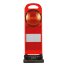 Modellbeispiel: Klappbake -Flashmax- mit rotem Panel und gelber LED-Blinkleuchte (Art. 37576)