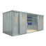 Anwendungsbeispiel: Materialcontainer -STMC 1500-, ca. 10 m², mit Holzfußboden (Art. 31930), Doppelflügeltür nur auf Anfrage