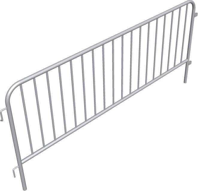 Absperrgitter Typ Basic aus Stahl, Länge 2000 oder 2500 mm