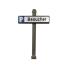 Parkplatzbeschilderung PSIGN ′Lübeck′, Stahl-Stilpoller 70x70 mm, Höhe über Flur ca. 950 mm -