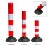 Leitzylinder ′FlexCone′ aus PE, ø 100 mm, selbstaufrichtend und vollreflektierend, rot-weiß -