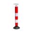Leitzylinder ′FlexCone′ aus PE, ø 100 mm, selbstaufrichtend und vollreflektierend, rot-weiß -