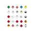 Gefahrenetiketten/Verpackungskennzeichnung 100 x 100 mm aus PVC-Folie, selbstklebend -