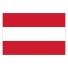 Länderflagge Österreich (ohne Wappen), Querformat, verschiedene Größen, 110 g/m² oder 160 g/m²