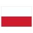 Länderflagge Polen (ohne Wappen), Querformat, verschiedene Größen, 110 g/m² oder 160 g/m²