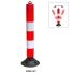 Leitzylinder ′Cone′ ø 100 mm, anfahrbar, vollreflektierend, Höhe 1050 mm, mit Kettenaufnahme -
