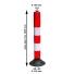 Leitzylinder ′Cone′ ø 100 mm, anfahrbar, vollreflektierend, Höhe 1050 mm, mit Kettenaufnahme -