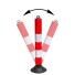 Leitzylinder ′Cone′ ø 100 mm, anfahrbar, vollreflektierend, Höhe 1050 mm, mit Kettenaufnahme -