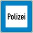 Verkehrszeichen 363 StVO, Polizei mit Anti-Sticker-Folie - Modellbeispiel: VZ Nr. 363 (Polizei)