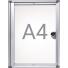 Schaukasten MAUL 1-8xA4, abgeschrägte Ecken, Aluminium, für Innenbereich, magnethaftend