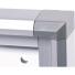 Schaukasten MAUL 1-8xA4, abgeschrägte Ecken, Aluminium, für Innenbereich, magnethaftend
