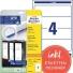 Avery Zweckform Ordneretikett L4761-25, 61x192mm, 120 St., ultragrip®, für Laserdrucker, Inkjet
