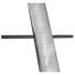 Rohrpfosten aus Aluminium, ø 76 mm, Wandstärke 3 mm - Detailansicht: Erdanker