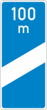 Verkehrszeichen 450-50 StVO, Ankündigungsbake, einstreifig