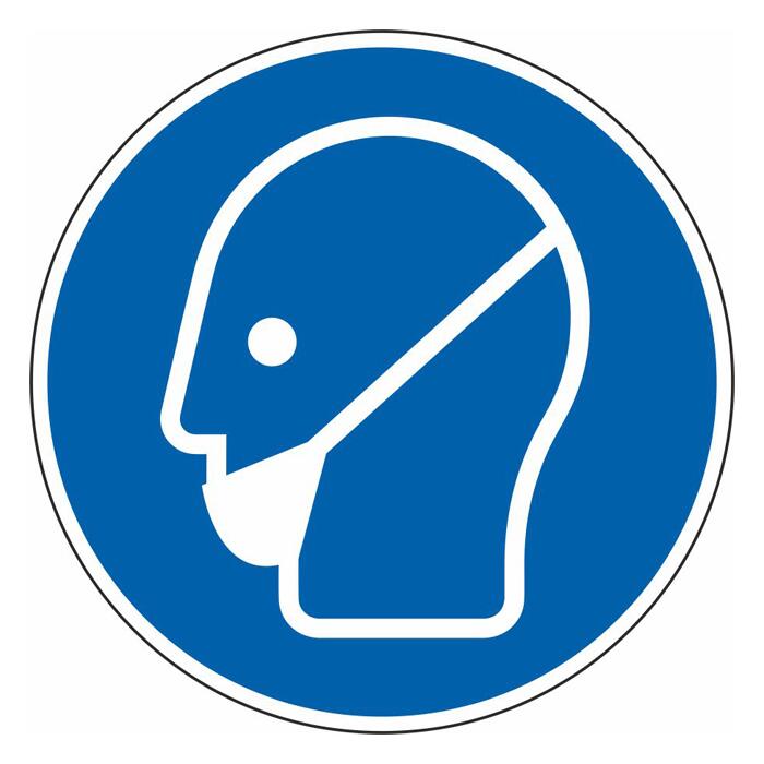 Modellbeispiel: Gebotsschild Bartschutz tragen (Art. 21.1544)